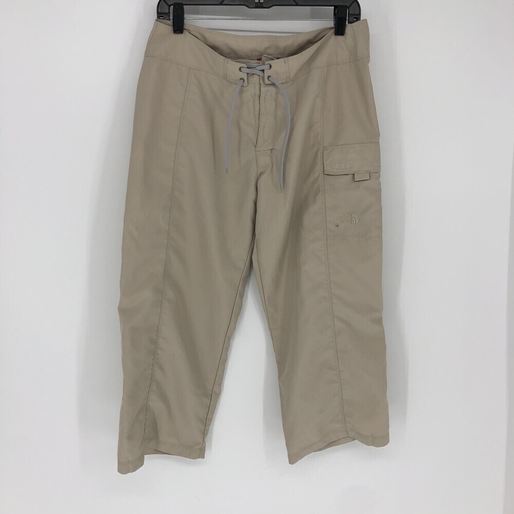 The north Face Sz 10 Light Tan Cropped Tie Waist Hiking Quick Dry Pant Outdoor